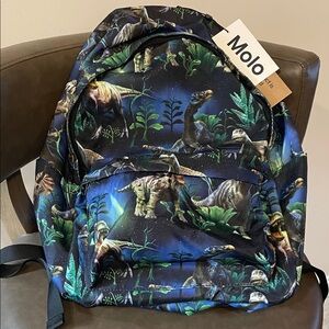 Molo Kid's Mio Graphic Dinorama Jungle Print Backpack NWT 11.81"W x 6.69"D x 16